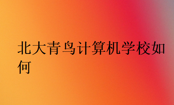 北大青鳥計(jì)算機(jī)學(xué)校如何