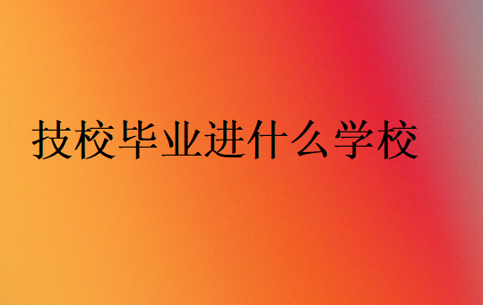 技校畢業(yè)進(jìn)什么學(xué)校