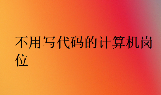 學計算機但是不想寫代碼