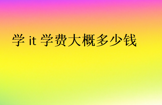 學(xué)it學(xué)費(fèi)大概多少錢