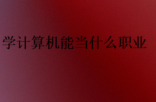 學(xué)計(jì)算機(jī)能當(dāng)什么職業(yè)