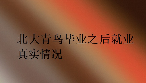 北大青鳥畢業(yè)之后就業(yè)真實(shí)情況